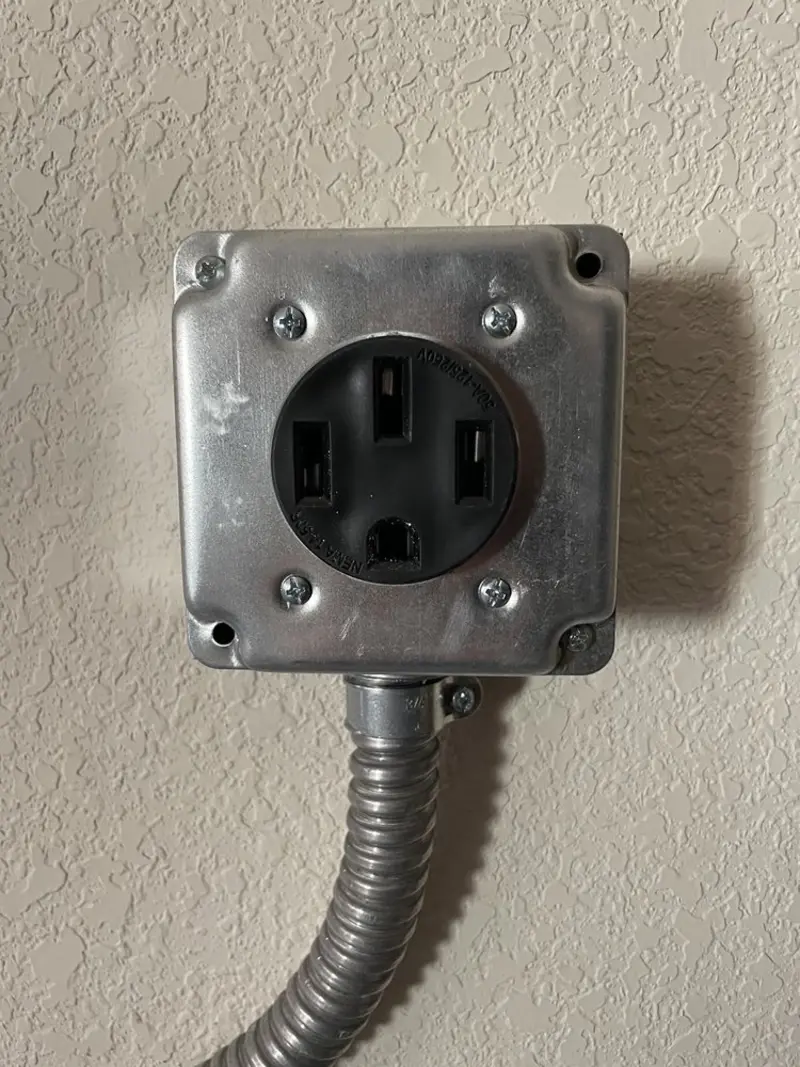 NEMA 14-50 outlet installed for Smart Home Electrical in Clearlake
